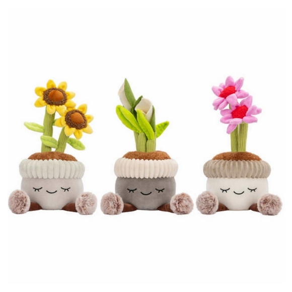 Greenhouse by Russ 12 Inch Plush Plant Plants Flowers 3-pack - Picture 1 of 3